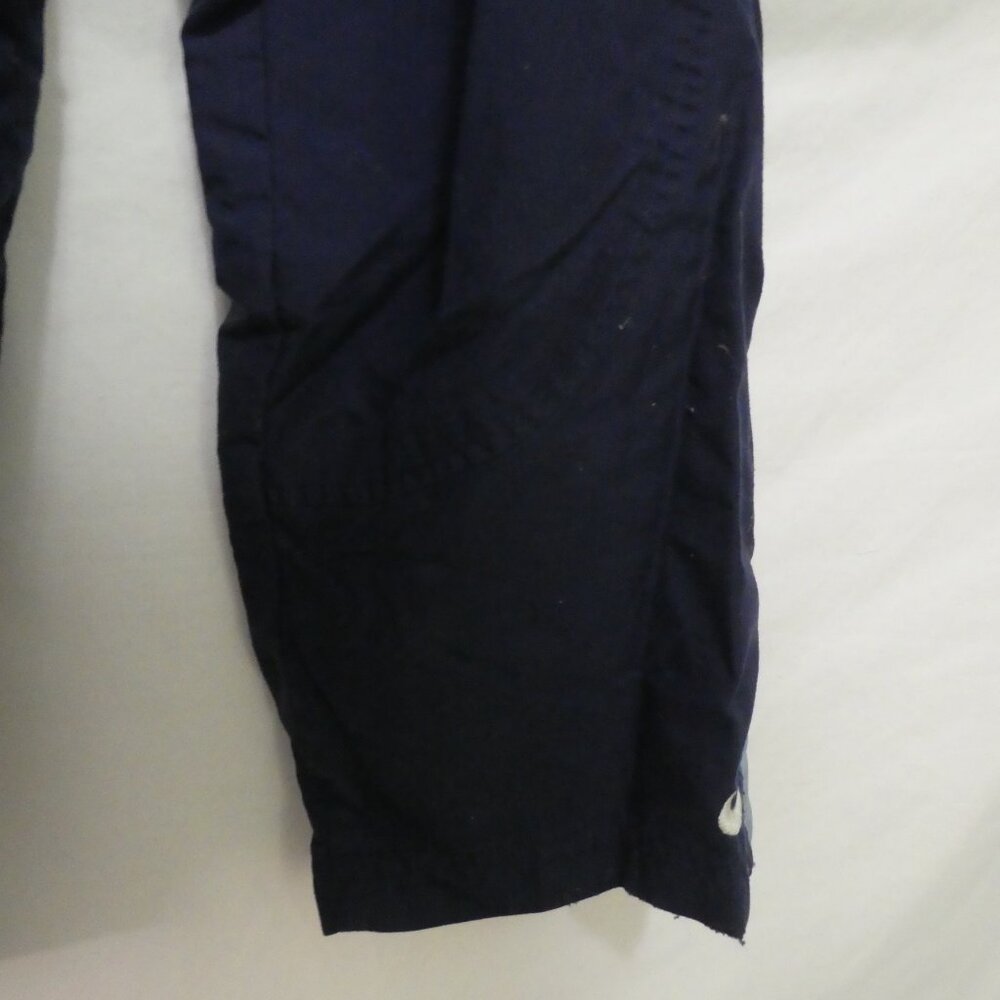 NIKE Registered Swoosh Mesh Lined Navy Pants W Stripes 10 inch waist measured - Picture 9 of 16